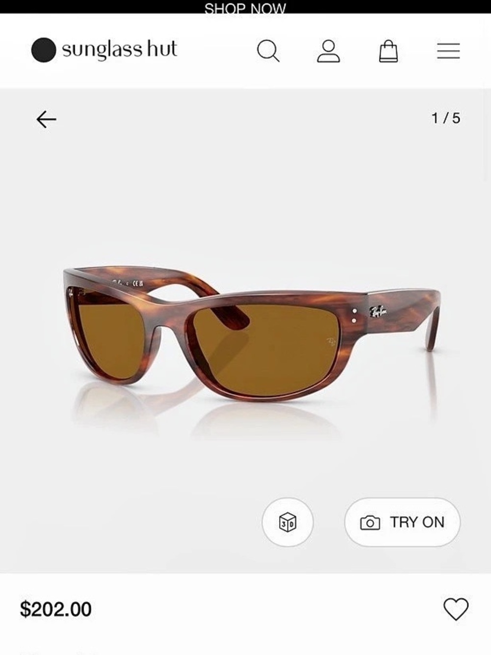 Ray-Ban Mega Balorama Sunglasses Brown & Black